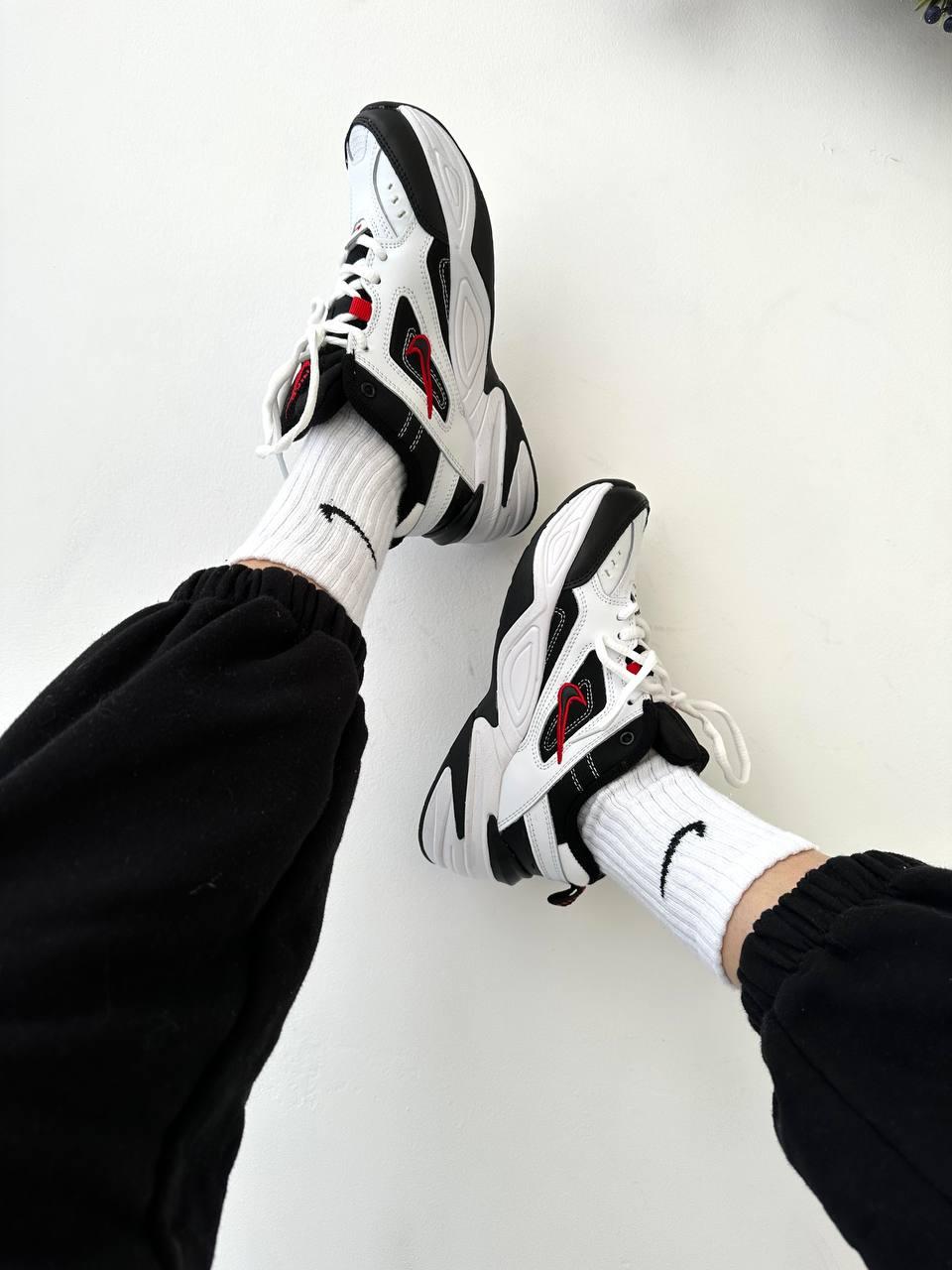 Nike M2K Tekno Black White Red
