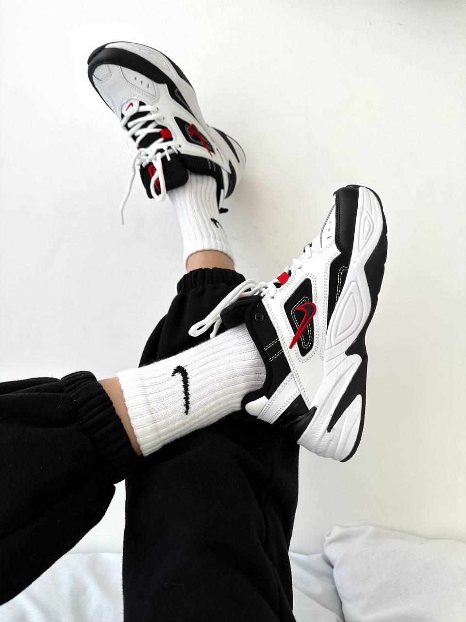 Nike M2K Tekno Black White Red