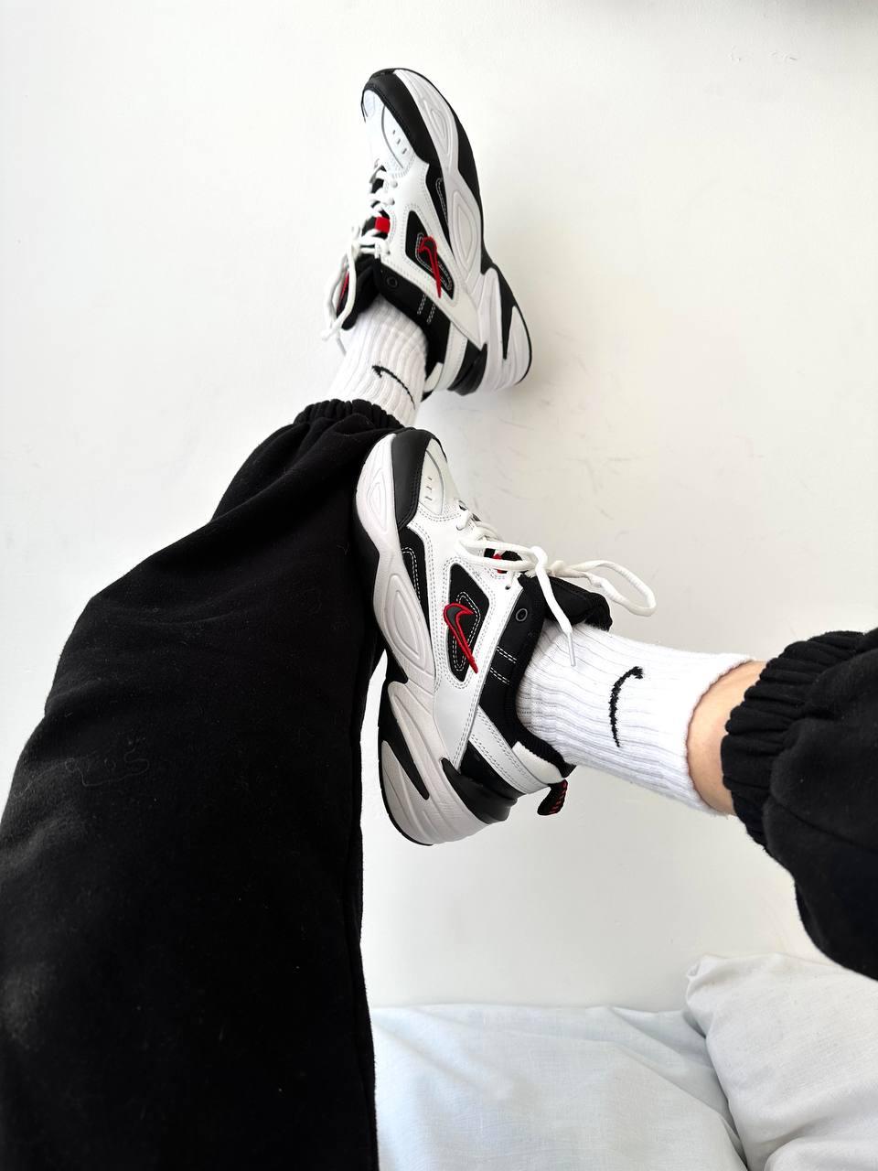 Nike M2K Tekno Black White Red