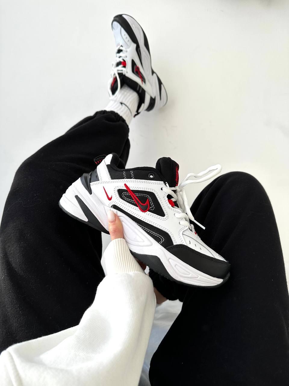 Nike M2K Tekno Black White Red