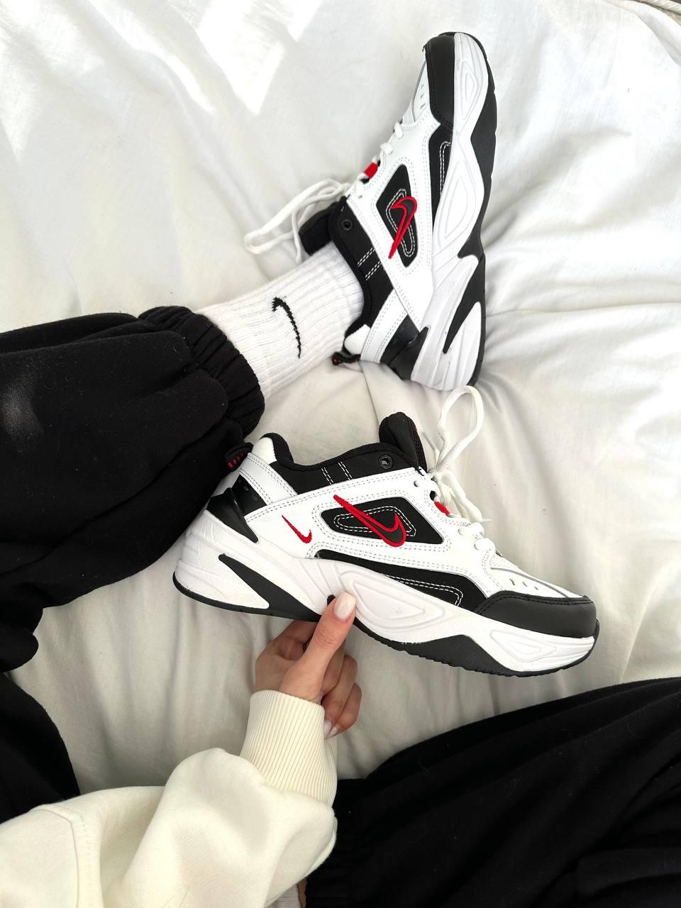 Nike M2K Tekno Black White Red