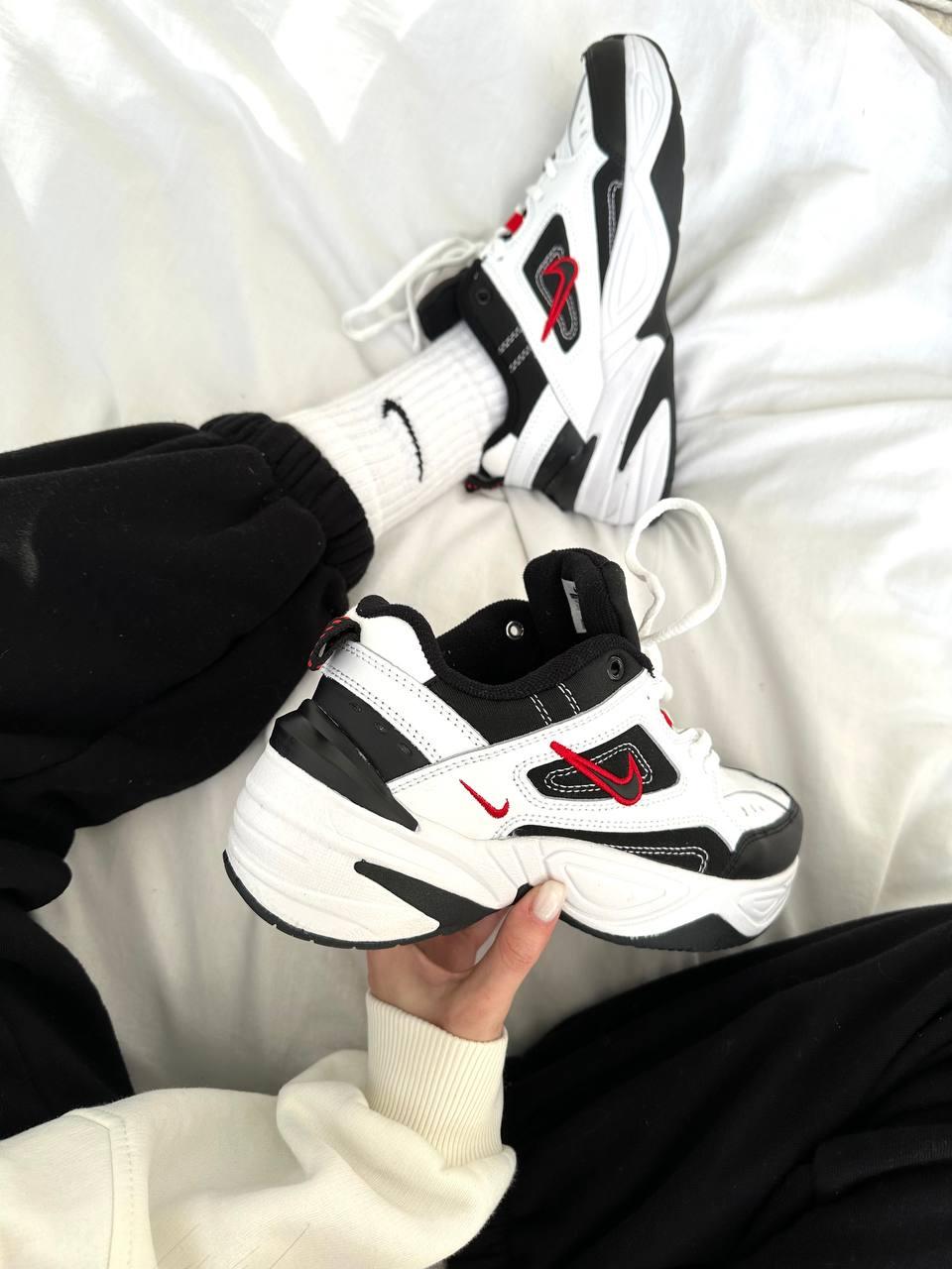 Nike M2K Tekno Black White Red