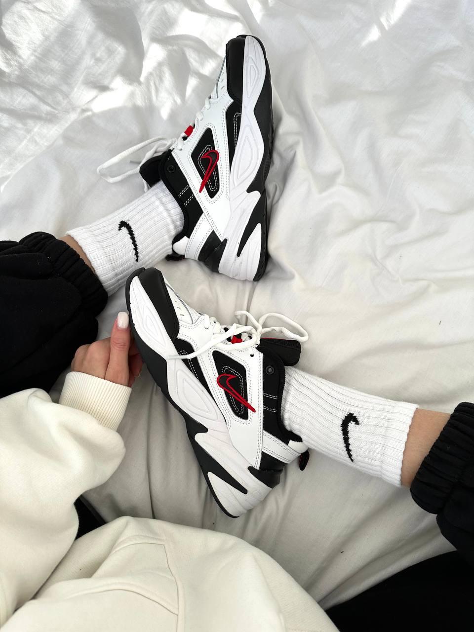 Nike M2K Tekno Black White Red