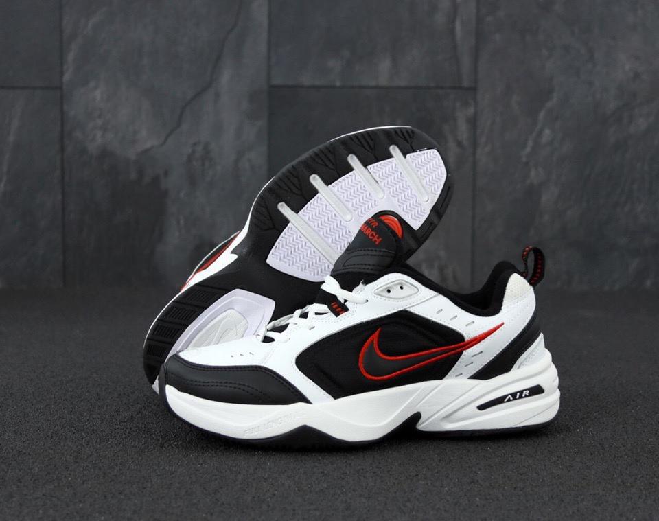 Nike Air Monarch Black White «Red Logo»