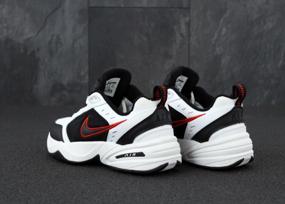 Nike Air Monarch Black White «Red Logo» 2