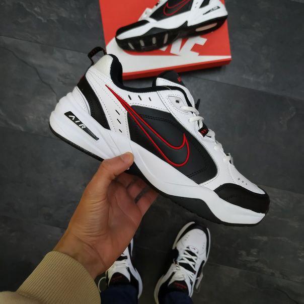 Nike Air Monarch Black White «Red Logo»