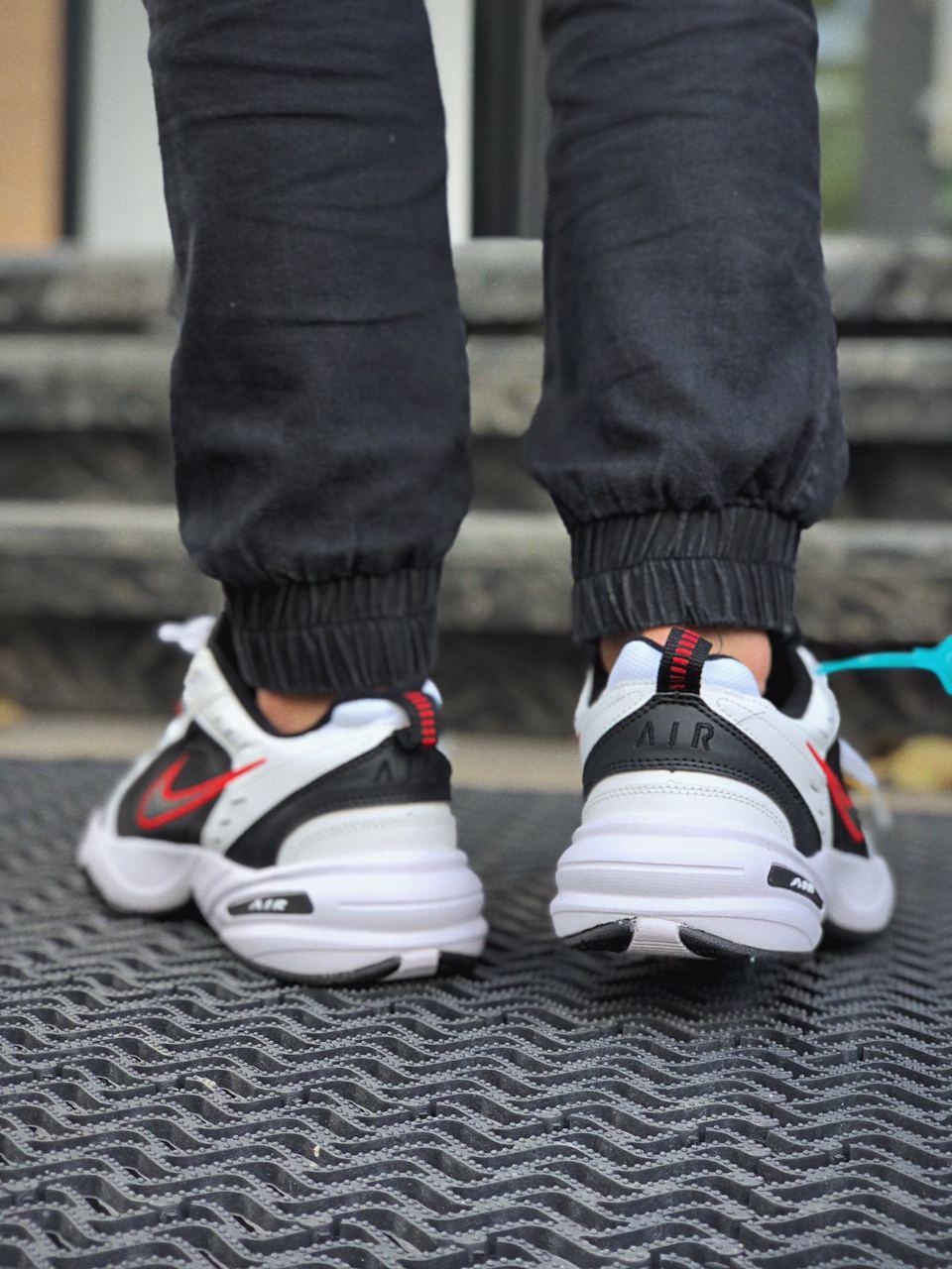 Nike Air Monarch Black White «Red Logo»