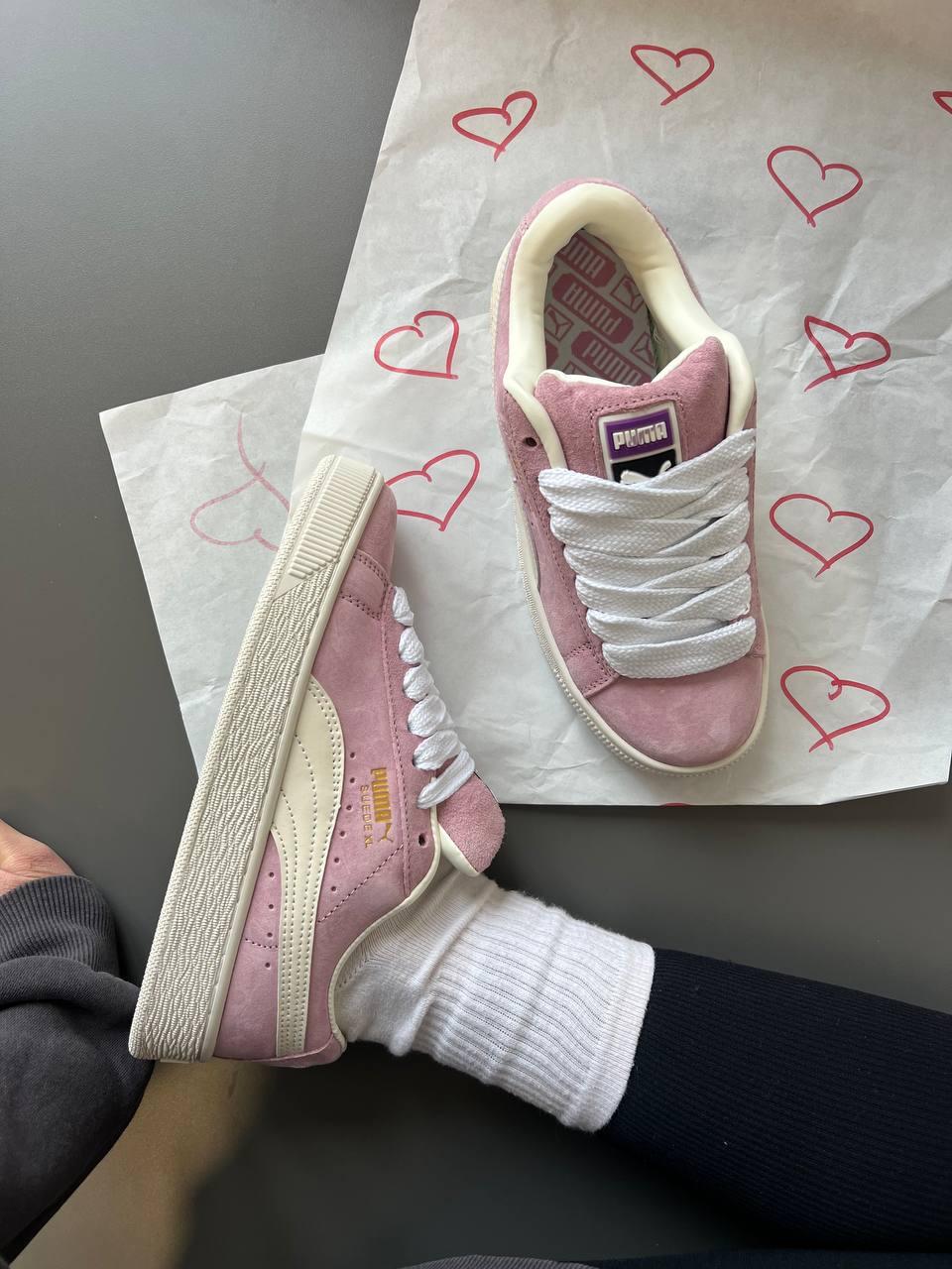 Puma Suede XL Pink White