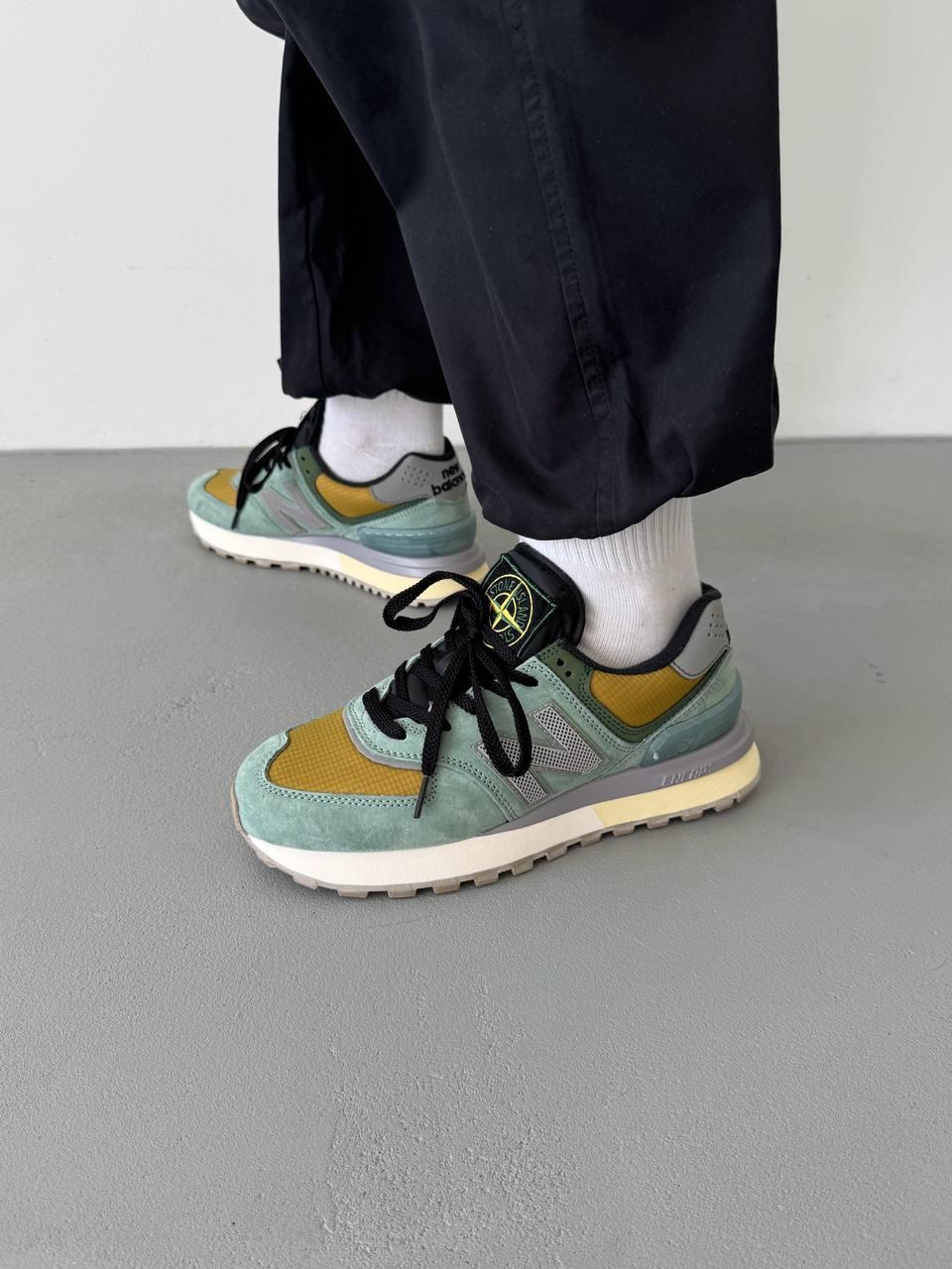 New Balance 574 Legacy Stone Island Olive Yellow