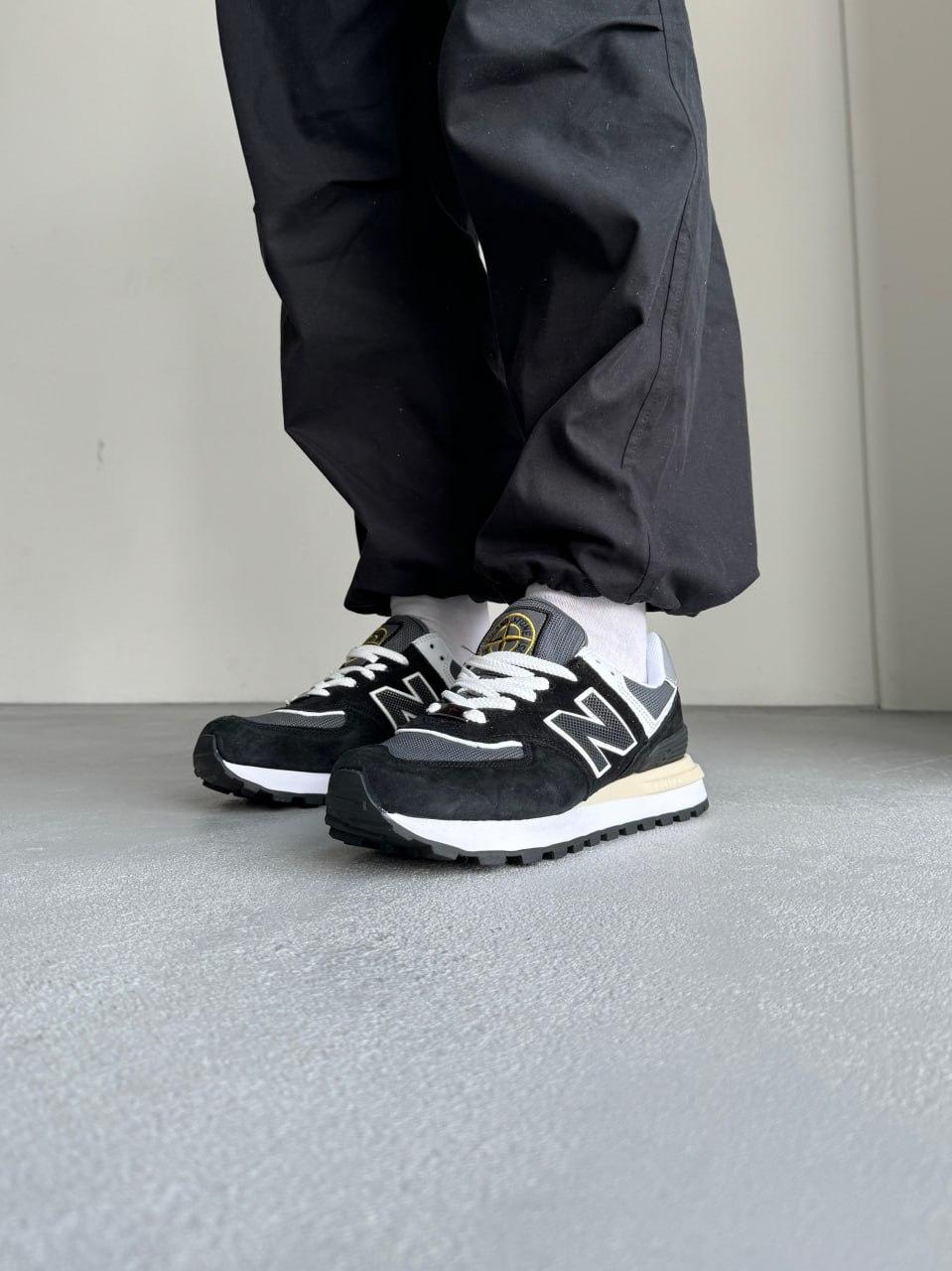New Balance 574 Legacy Stone Island Black White