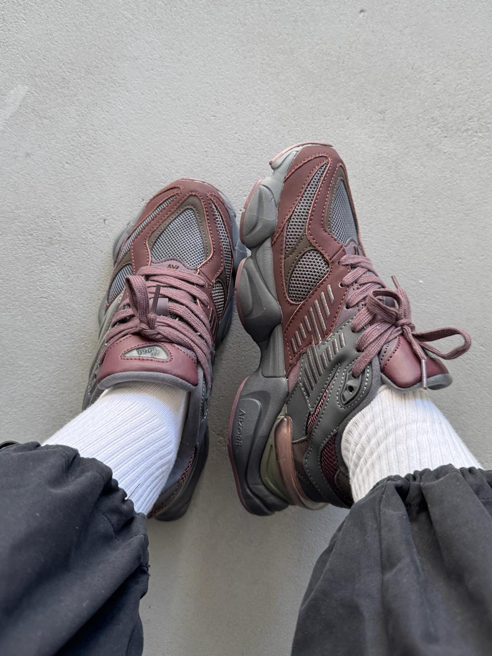 New Balance 9060 Brown Bordo Leather