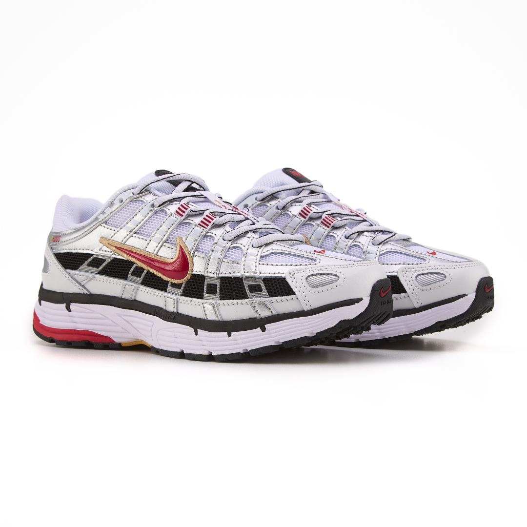 Nike P6000 White Silver Black Red