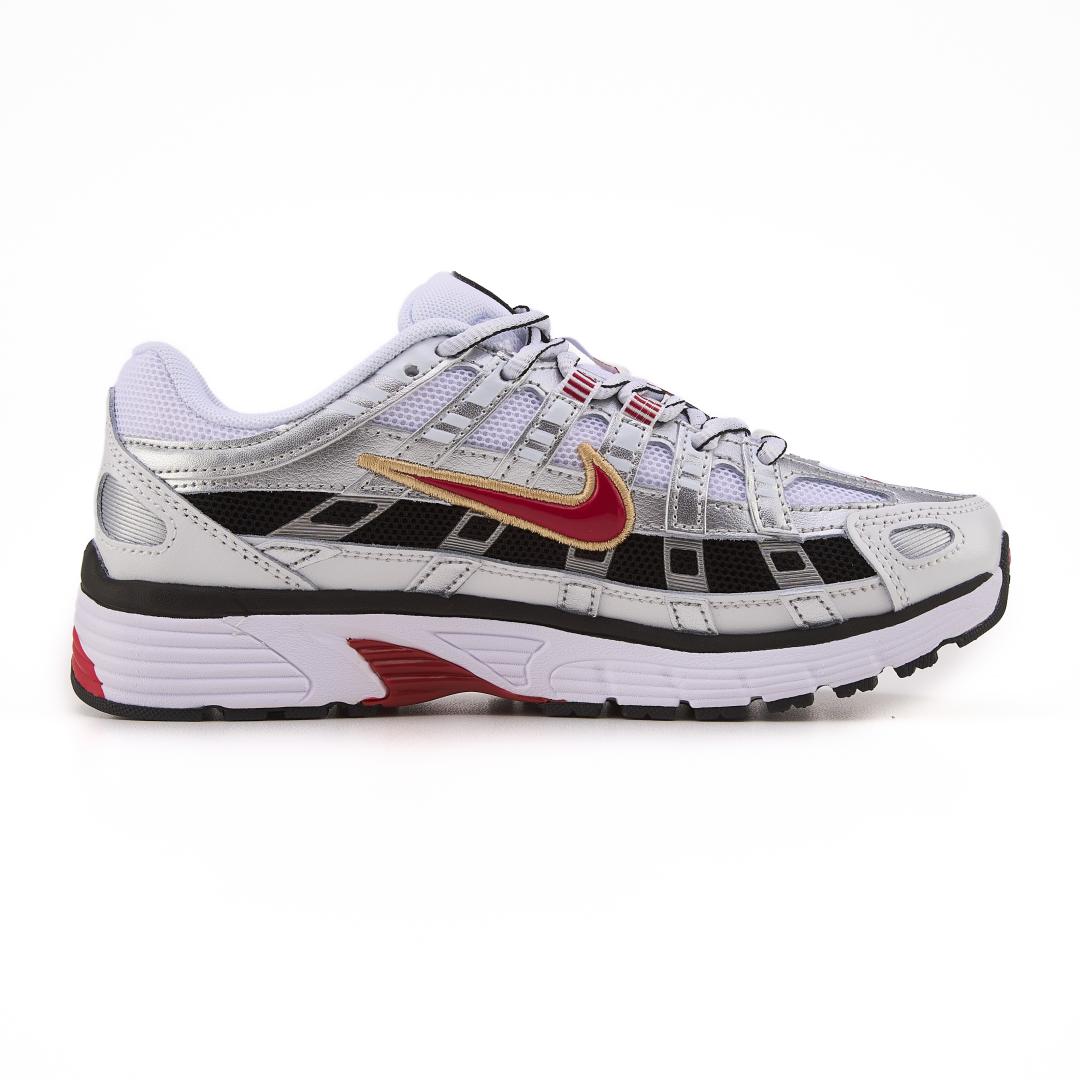 Nike P6000 White Silver Black Red