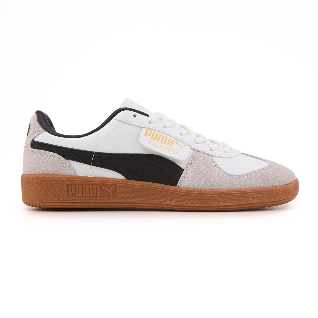 Puma Palermo Leather White Grey Black Gum