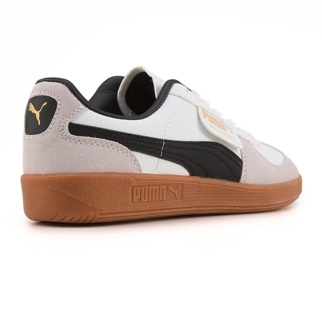 Puma Palermo Leather White Grey Black Gum
