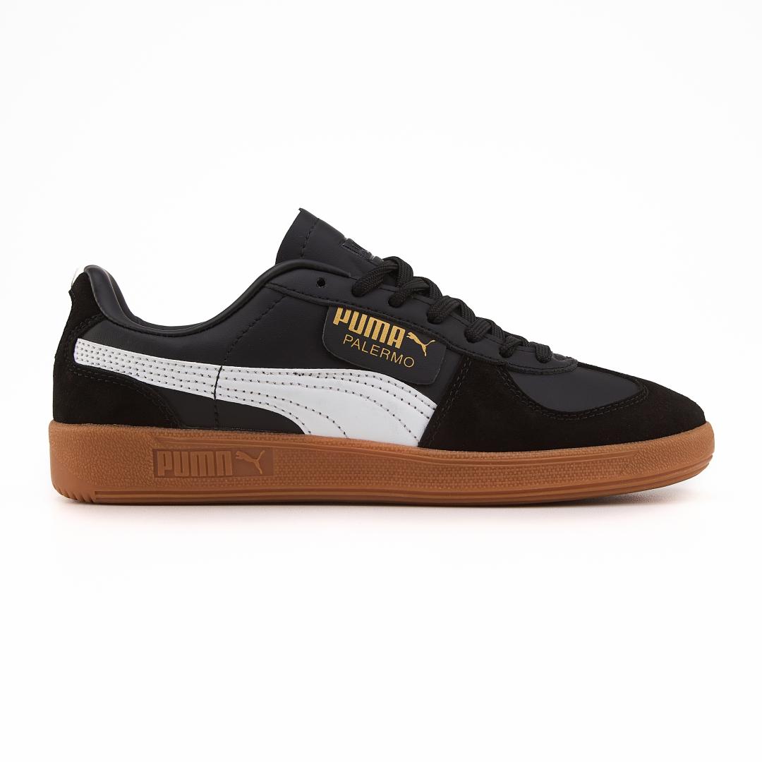 Puma Palermo Leather Black White Gum