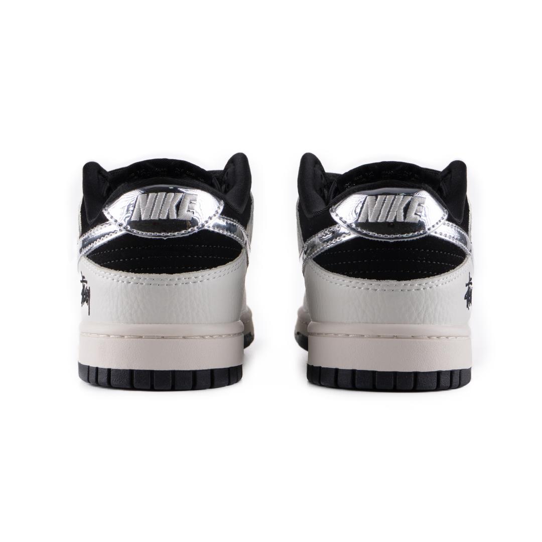 Nike SB Dunk Low x Stussy Black White Metallic