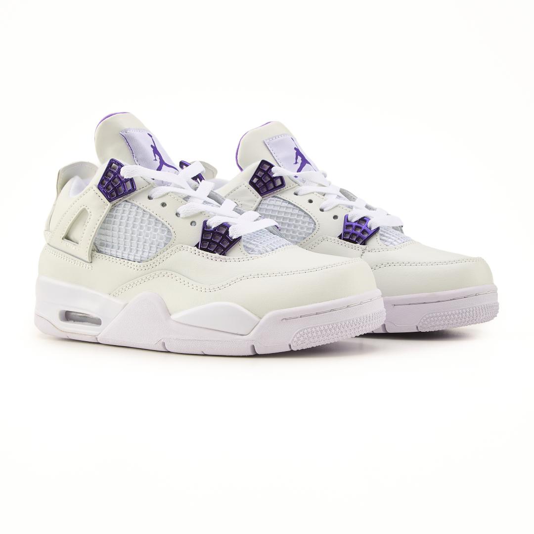 Nike Air Jordan Retro 4 White Purple