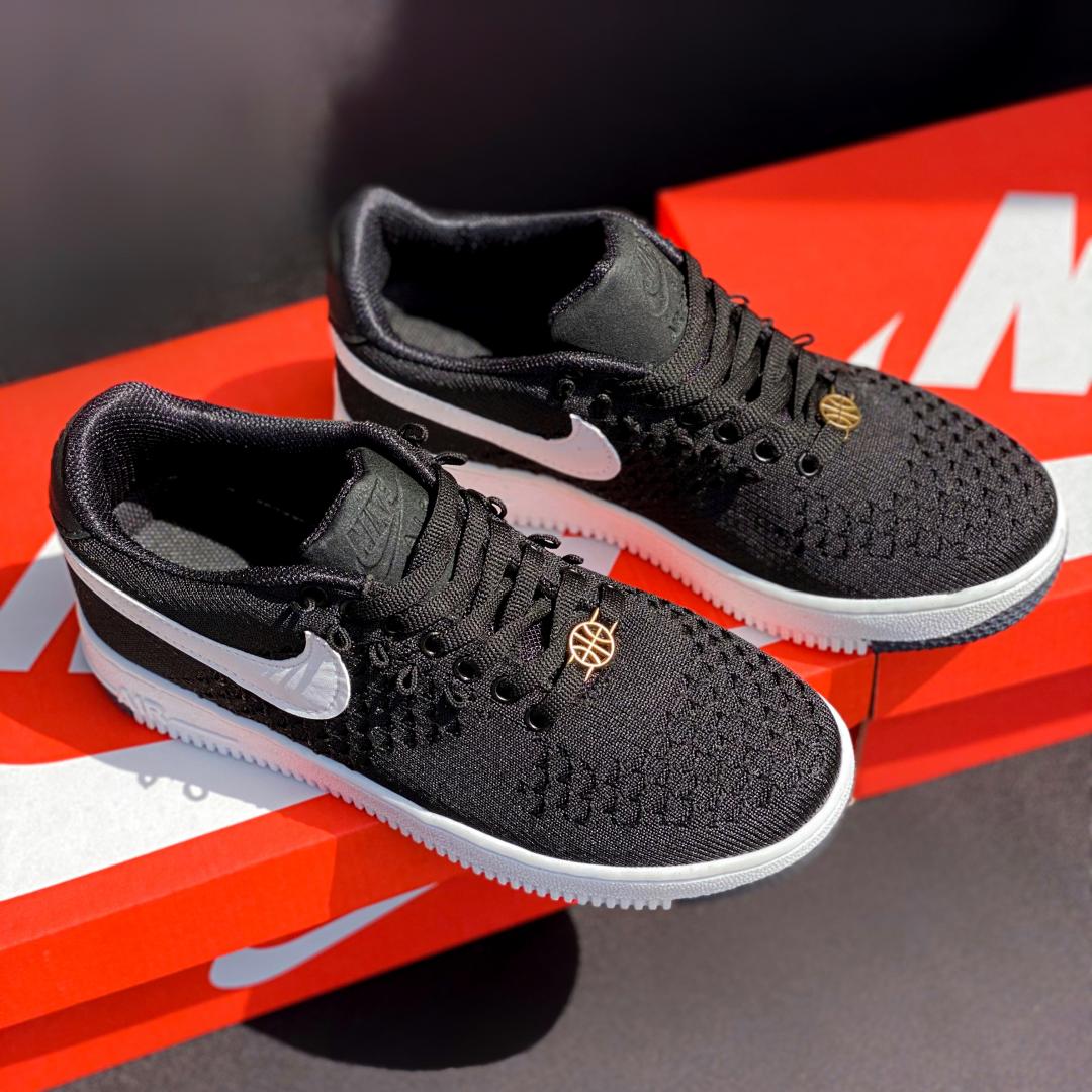Nike Flyknit Racer Black White Volt