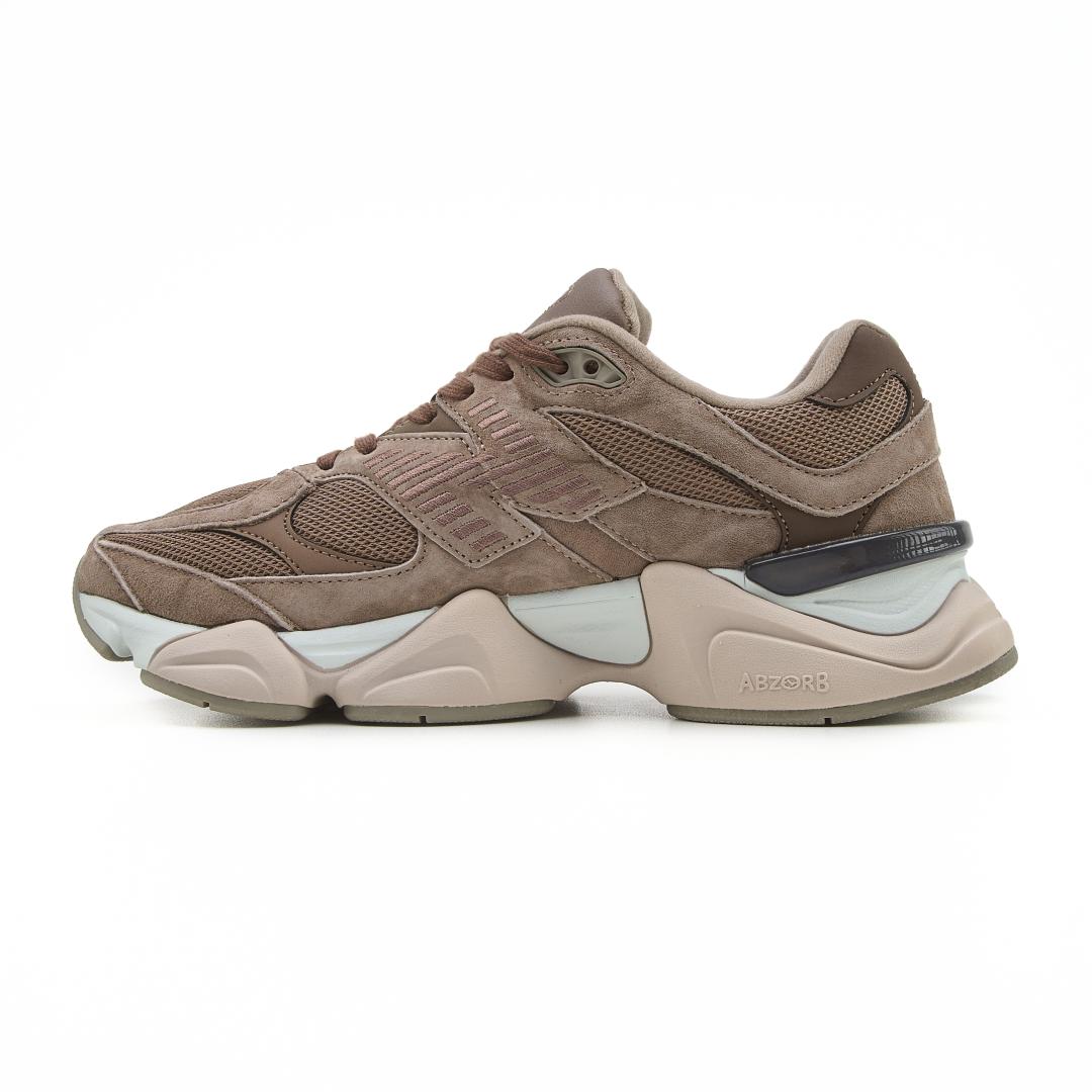 New Balance 9060 Brown Beige Logo