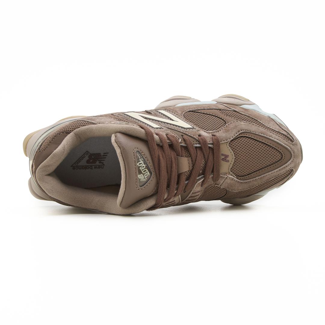 New Balance 9060 Brown Beige Logo