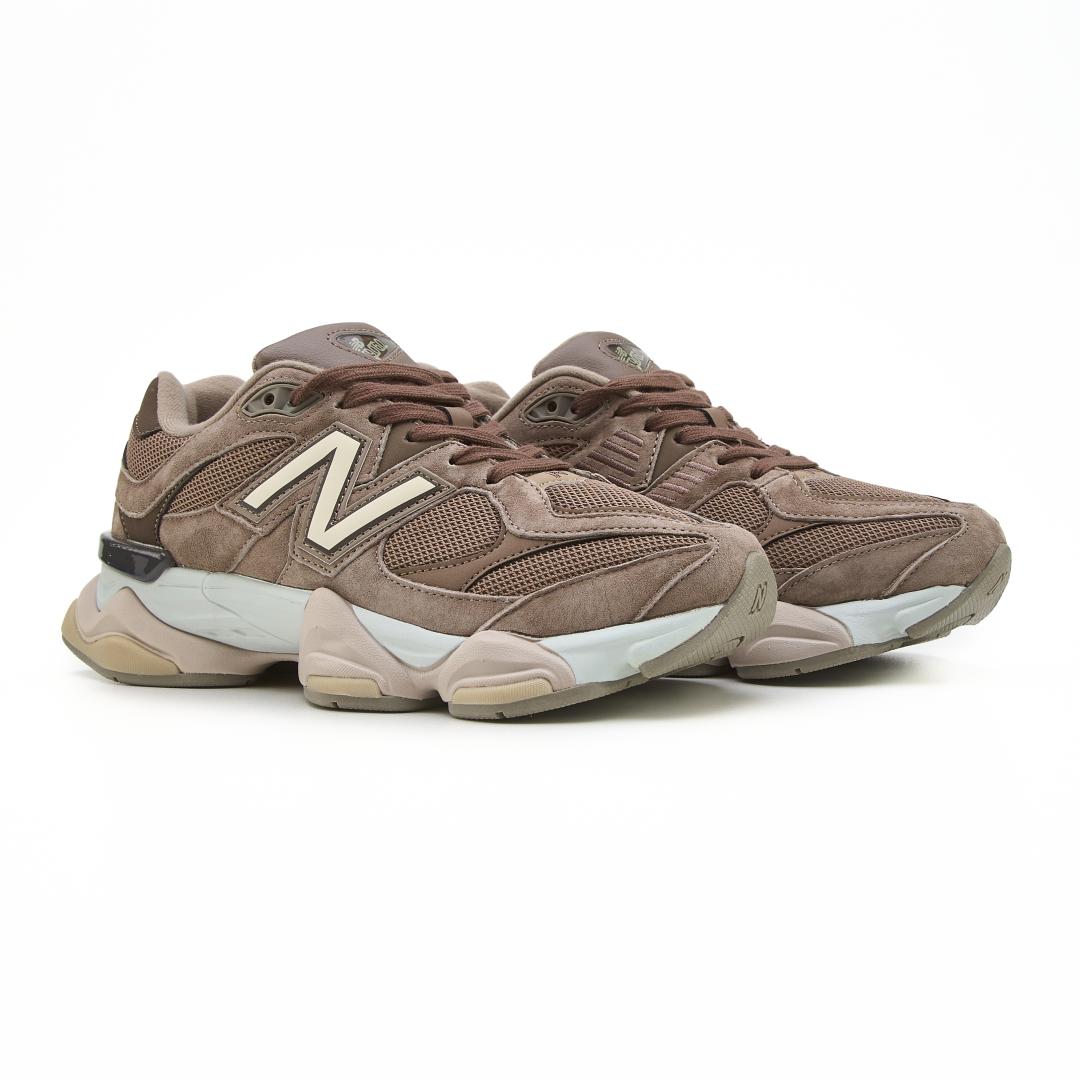 New Balance 9060 Brown Beige Logo