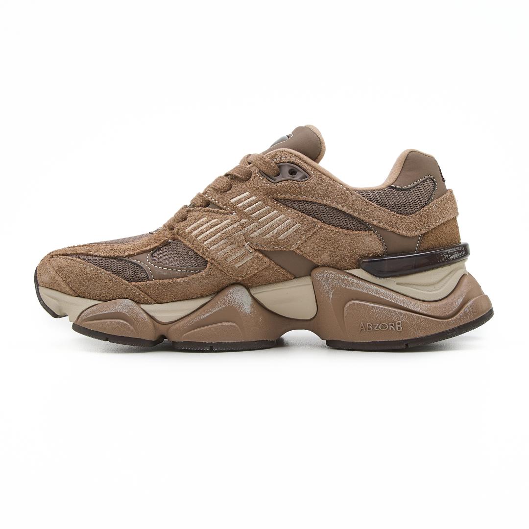 New Balance 9060 Beige Brown Logo