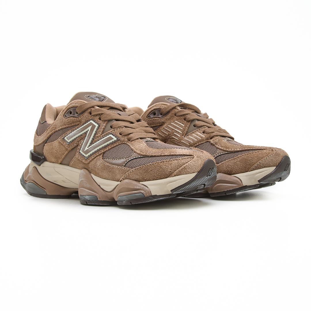 New Balance 9060 Beige Brown Logo