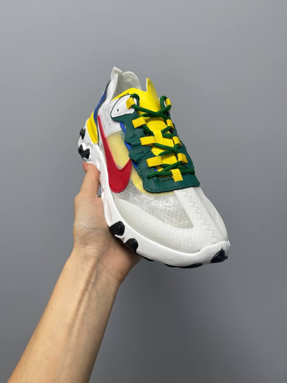 Nike React Element 87 Yellow Blue Red