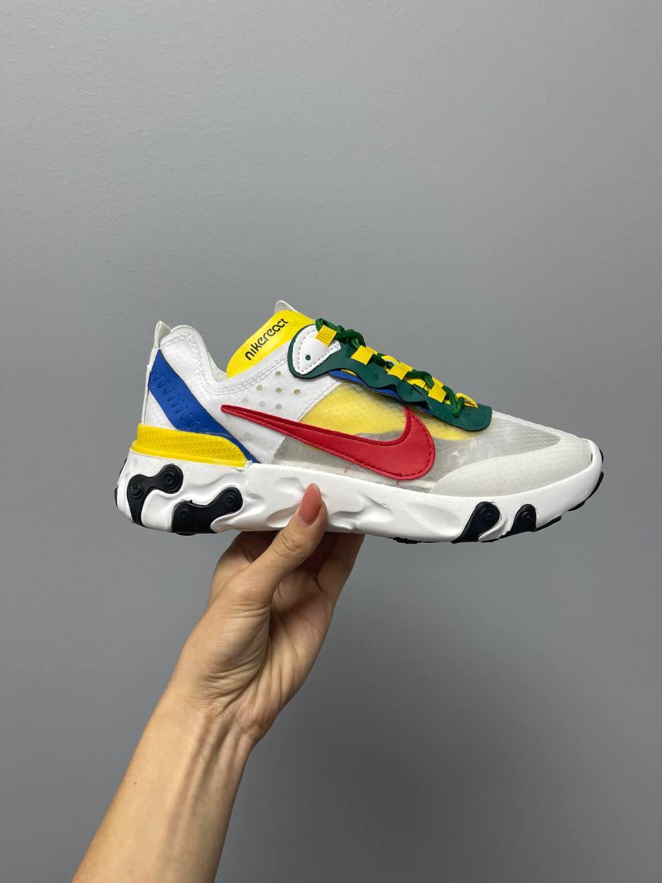 Nike React Element 87 Yellow Blue Red