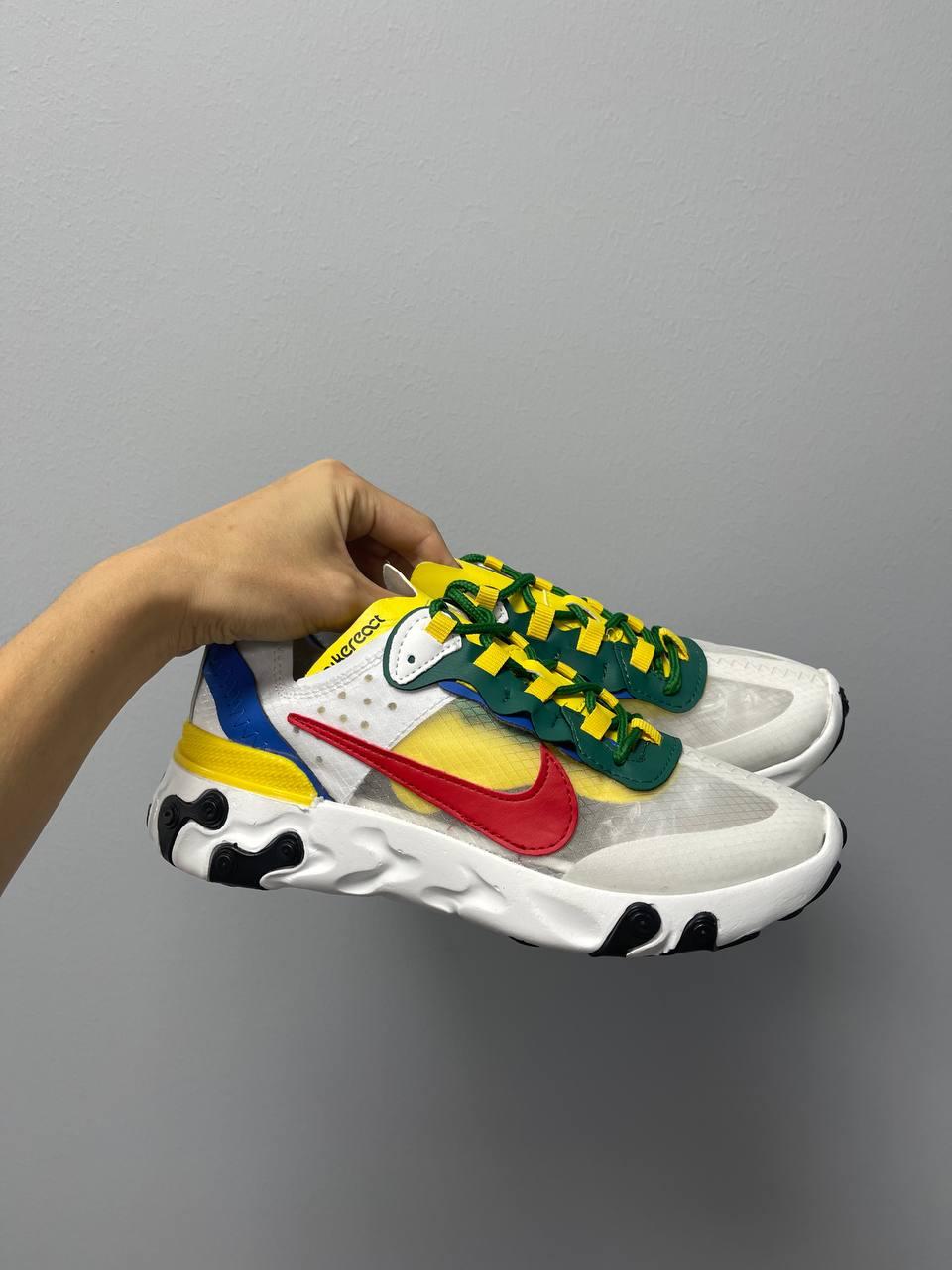 Nike React Element 87 Yellow Blue Red