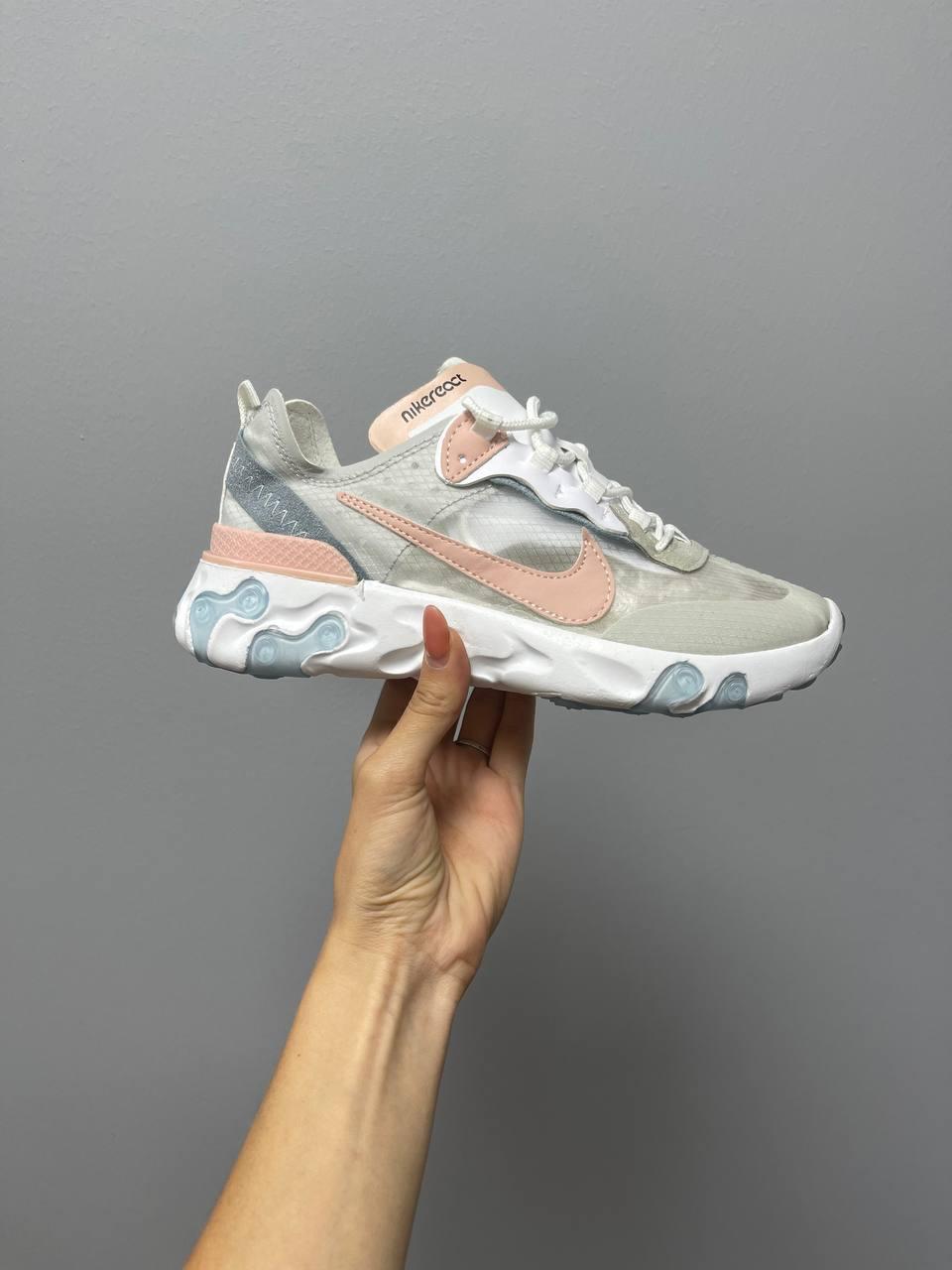 Nike React Element Grey Pink