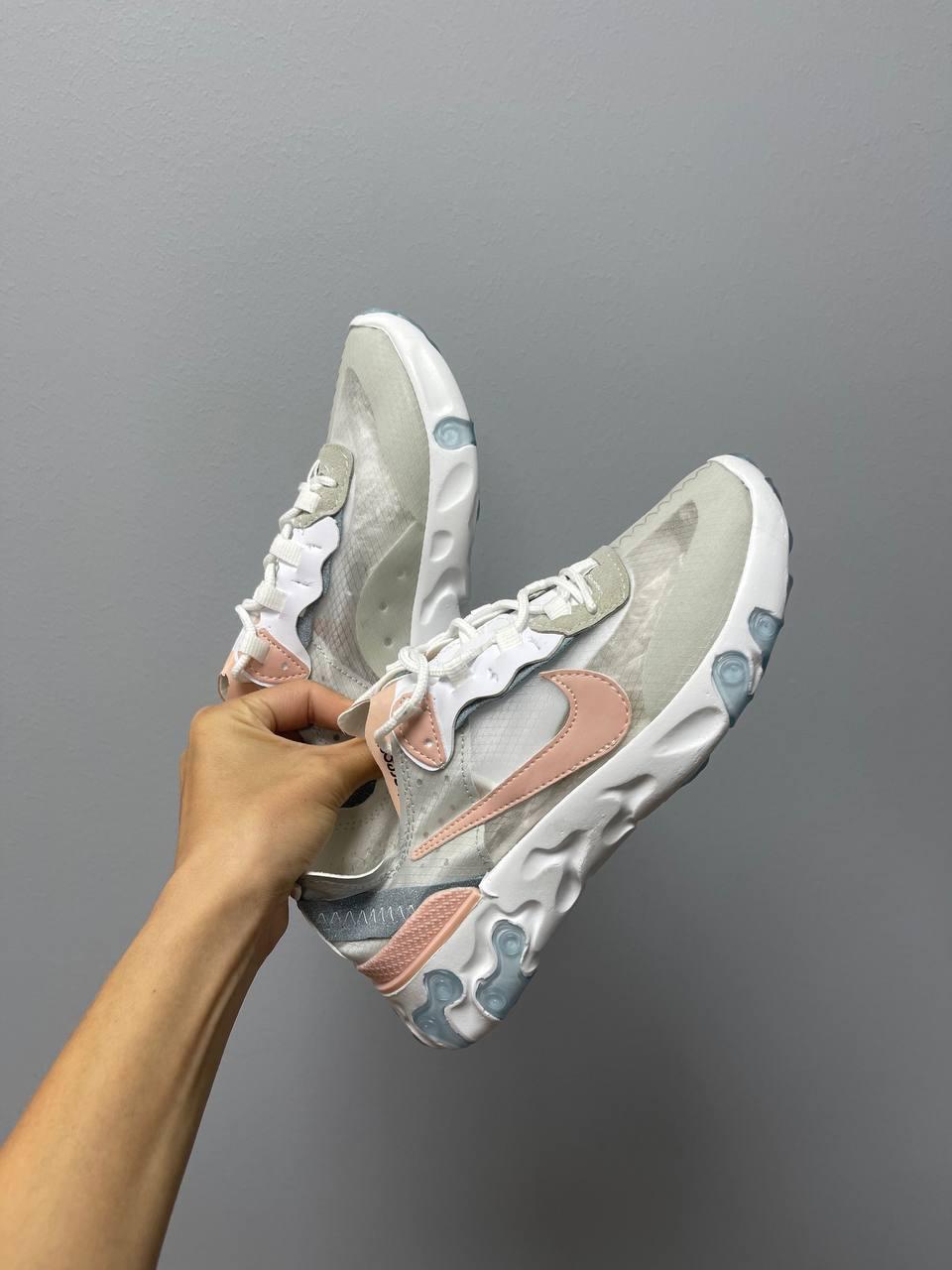 Nike React Element Grey Pink