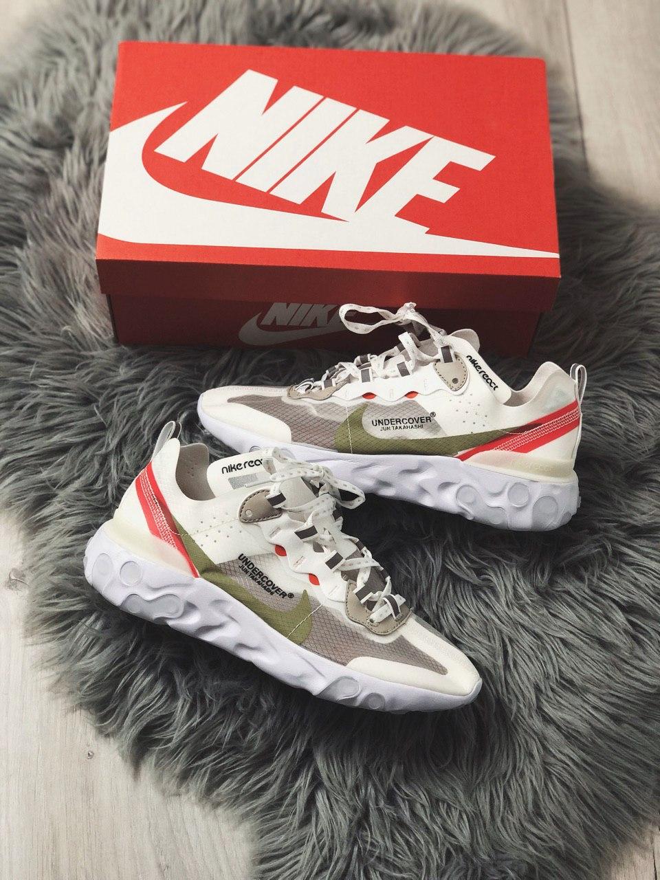 Nike React White Red