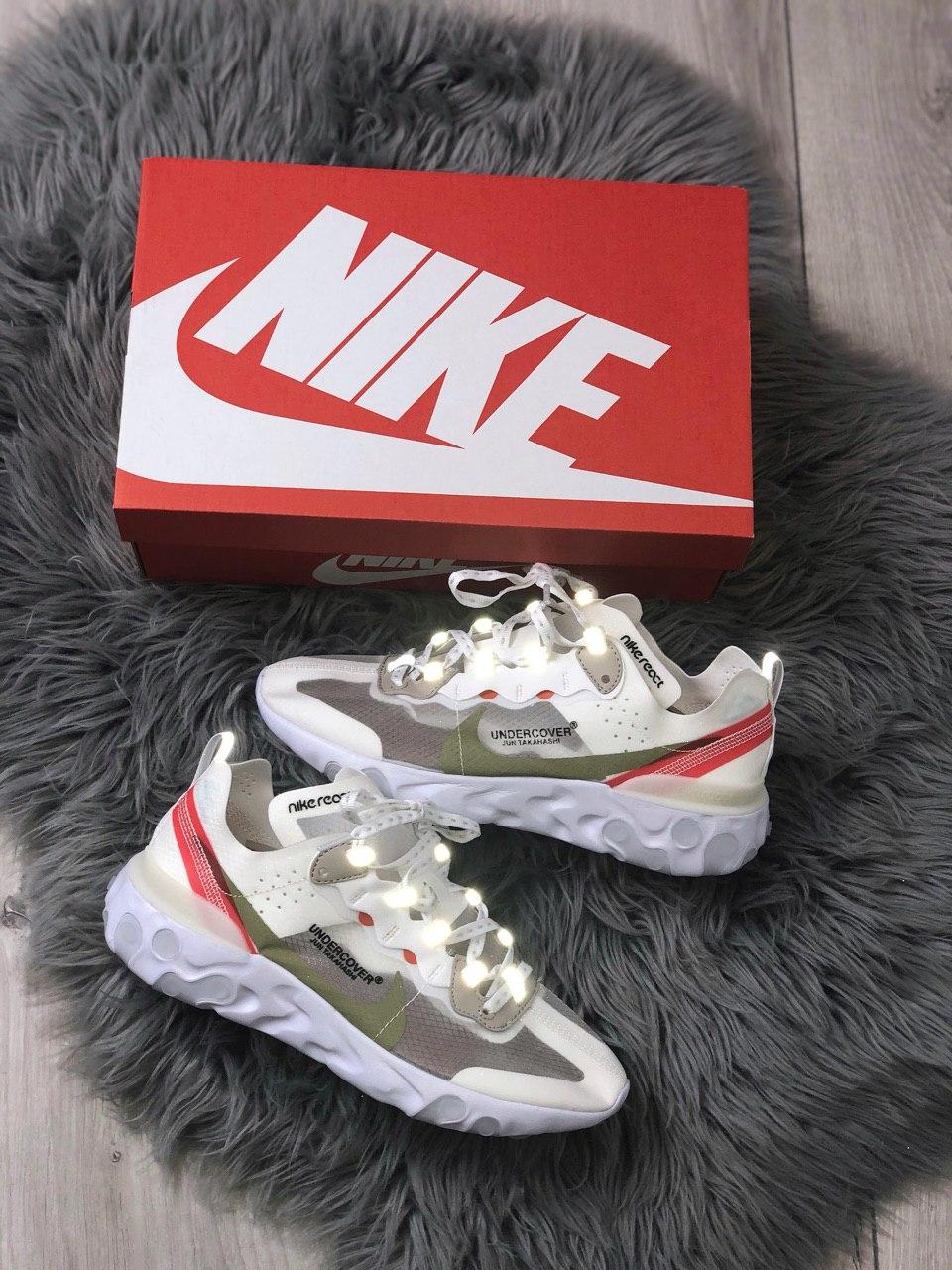 Nike React White Red