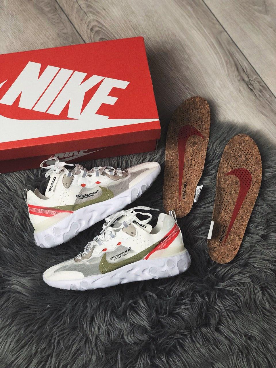 Nike React White Red