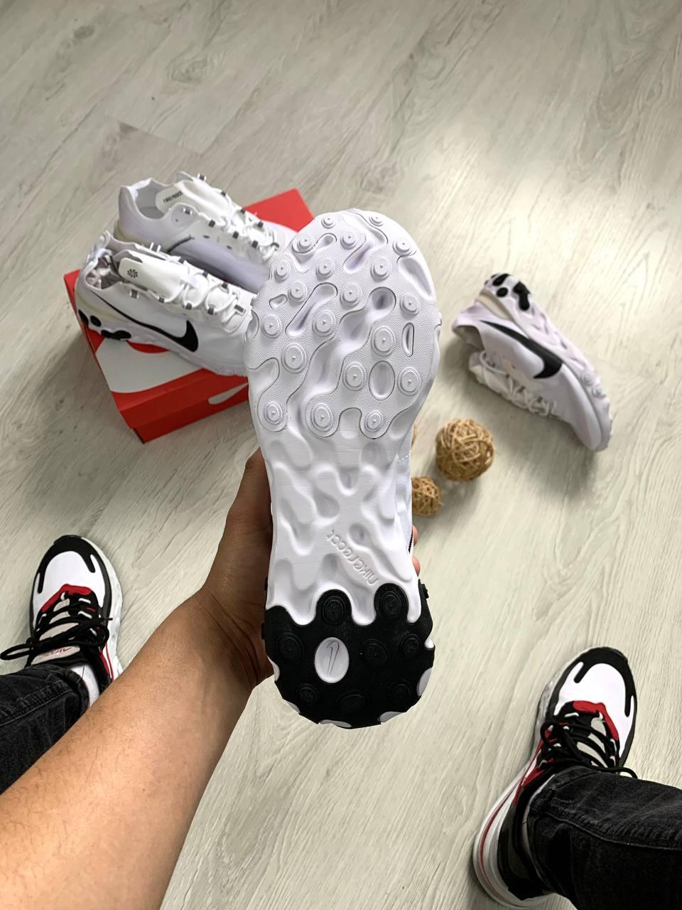 Nike React White Black