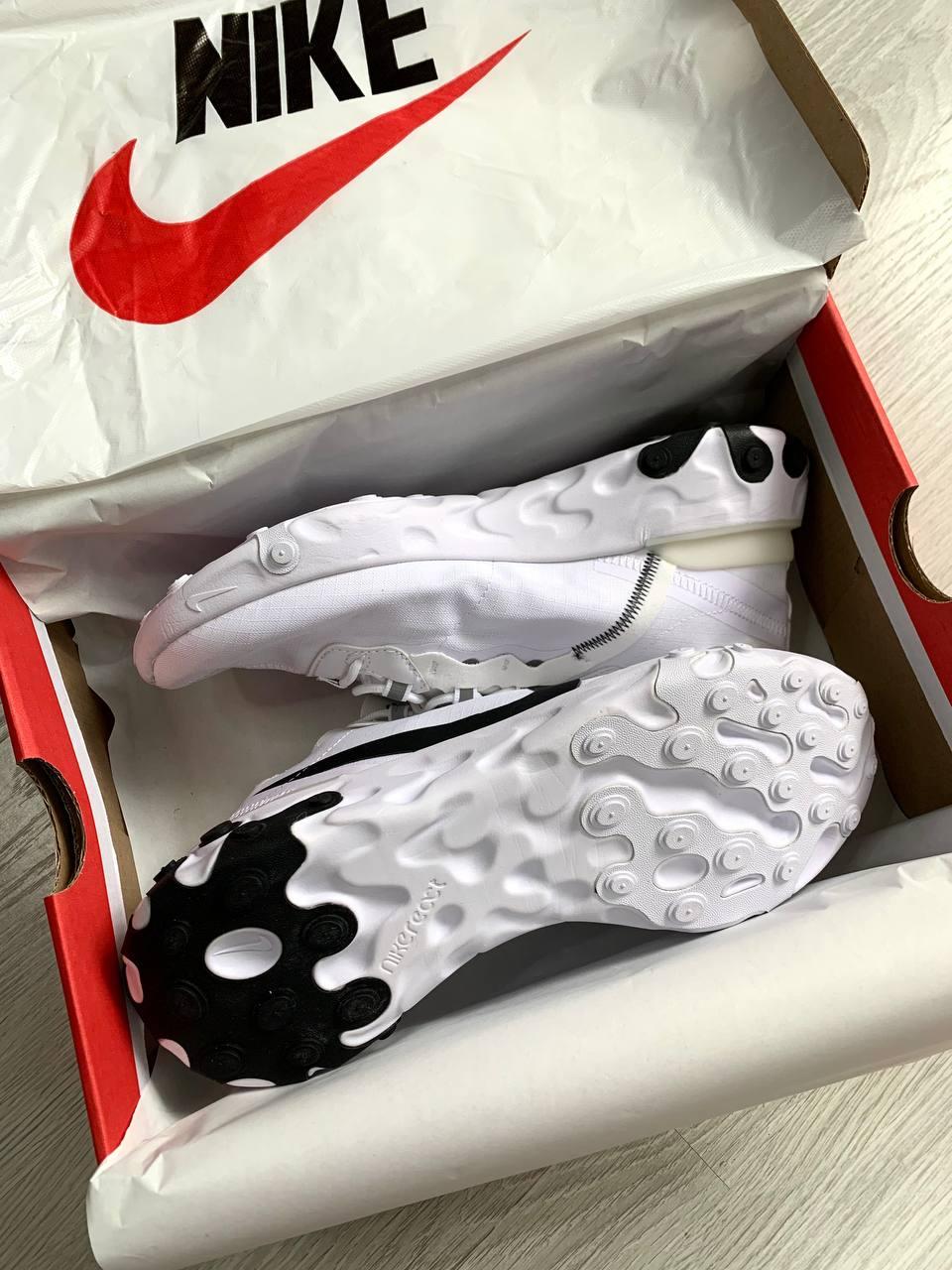 Nike React White Black