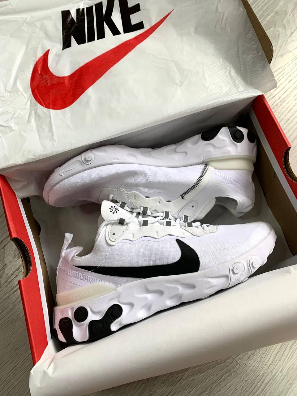 Nike React White Black