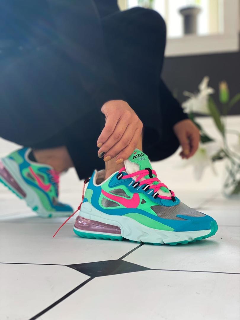 Nike React Blue Green Pink