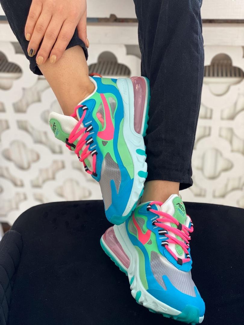 Nike React Blue Green Pink