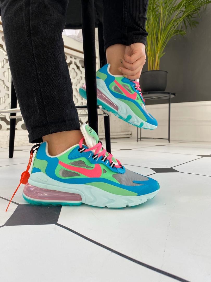 Nike React Blue Green Pink