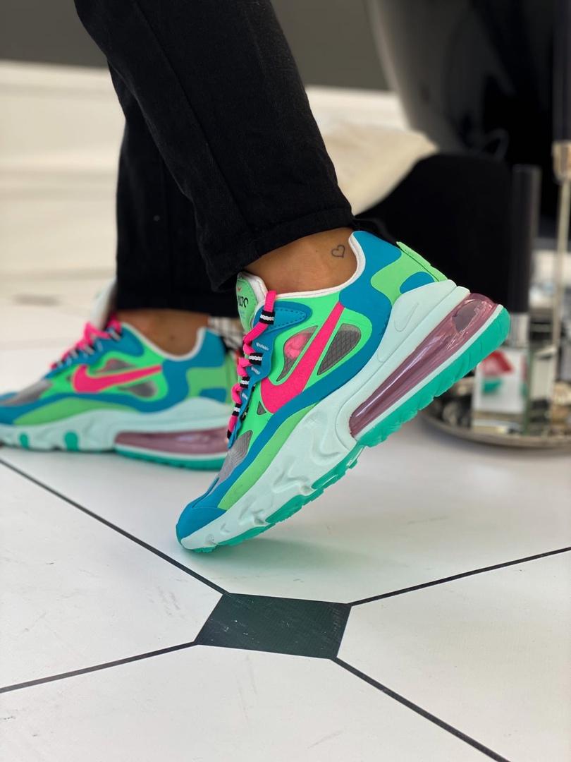 Nike React Blue Green Pink