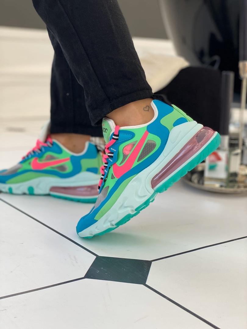 Nike React Blue Green Pink