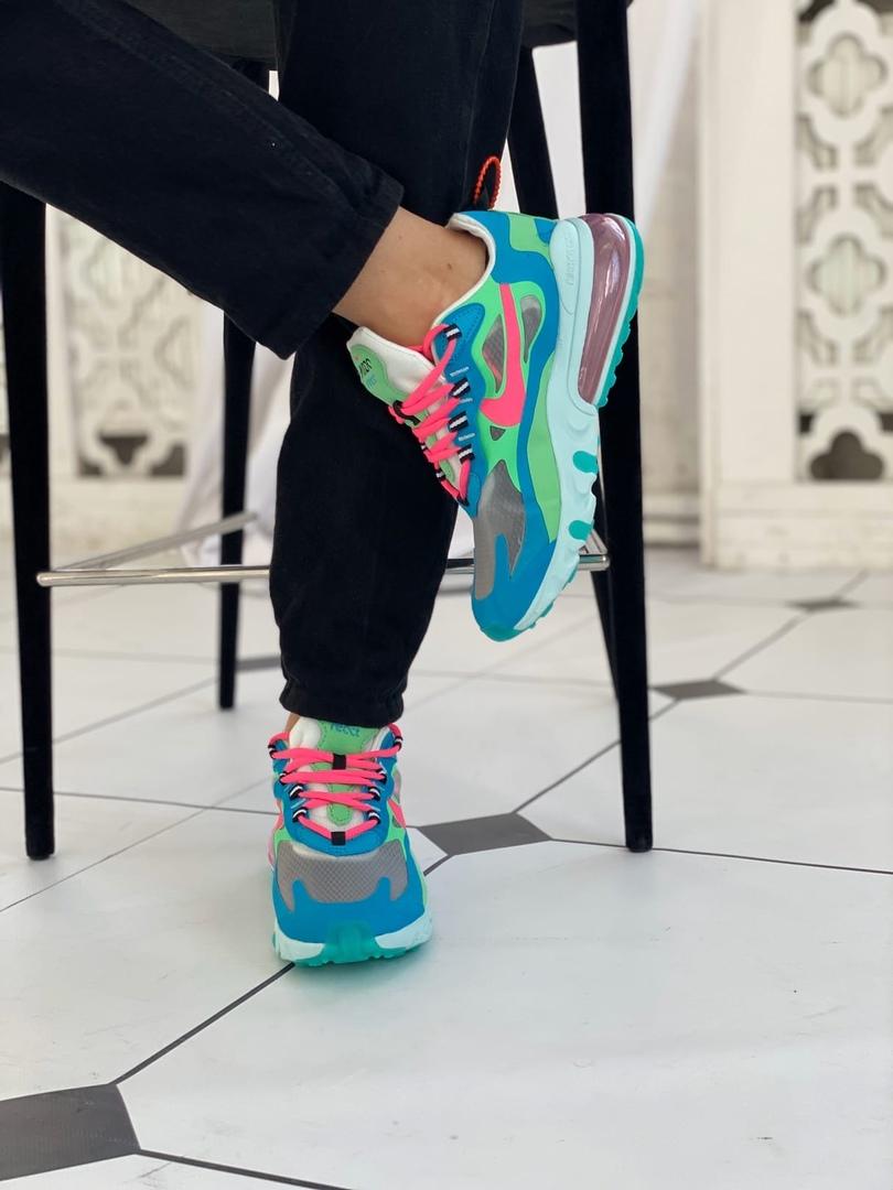 Nike React Blue Green Pink