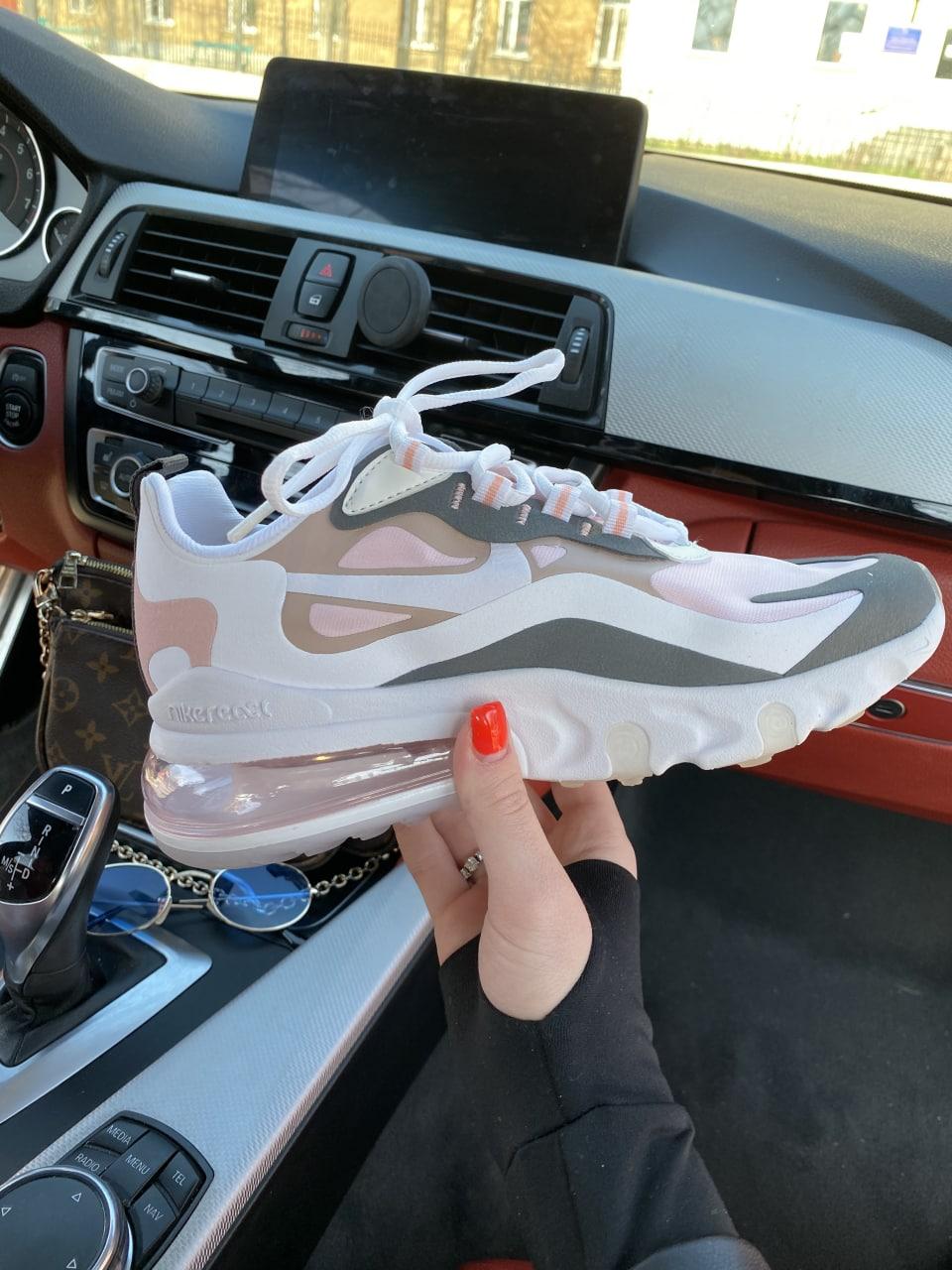 Nike React 270 White Light Pink Grey