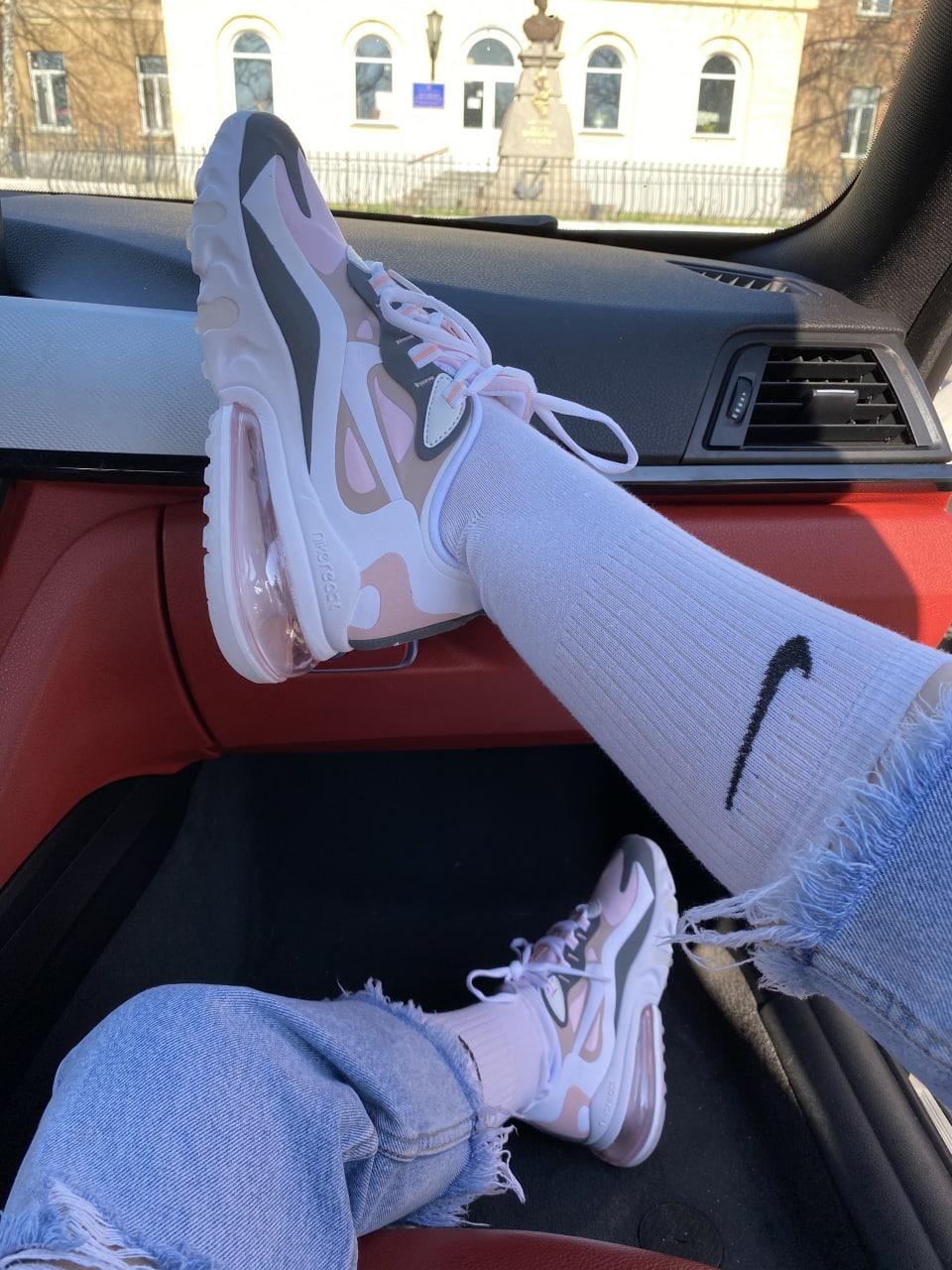 Nike React 270 White Light Pink Grey