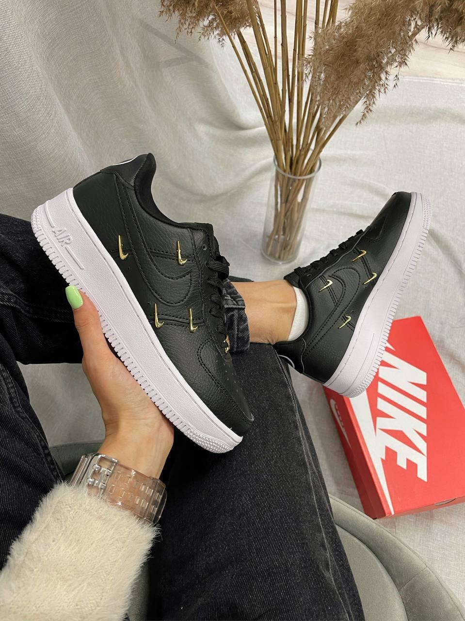 Nike Air Force 1 Metal Swoosh Black White