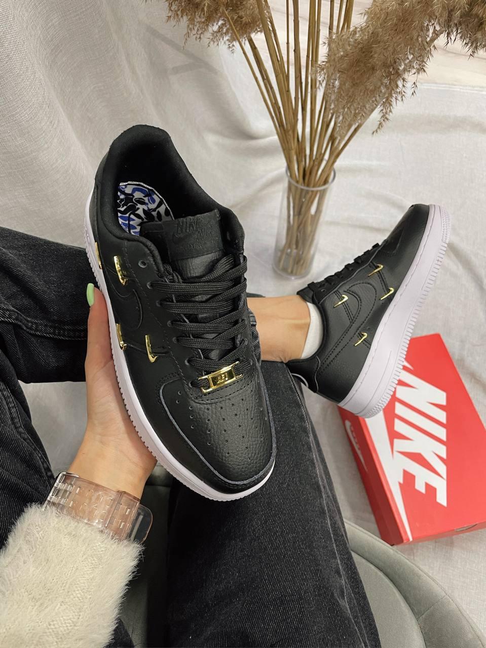 Nike Air Force 1 Metal Swoosh Black White