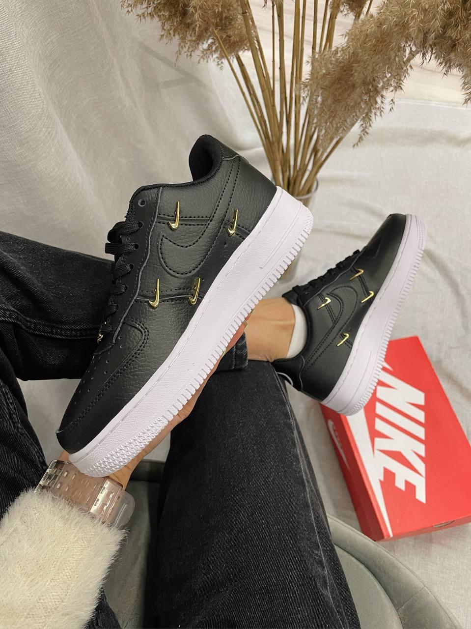 Nike Air Force 1 Metal Swoosh Black White